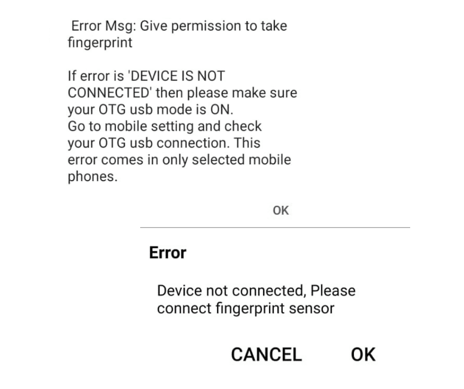 Device Not Connected
