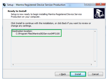 MANTRA RD SERVICE FOR PC